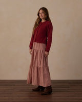 Women's Tiered Midi Skirt || Vintage Plaid by Rylee + Cru