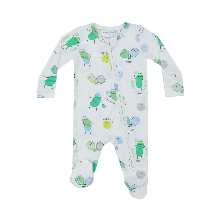 2-Way Zipper Footie - Pickleball Blue by Angel Dear
