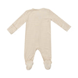 2-Way Zipper Footie - Beige Stripe by Angel Dear