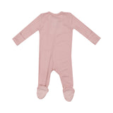 2 Way Zipper Footie - Solid Silver Pink by Angel Dear