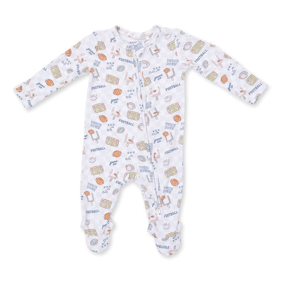 2 Way Zipper Footie- Football Check by Angel Dear