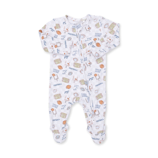 2 Way Zipper Footie- Football Check by Angel Dear