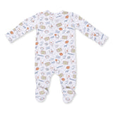 2 Way Zipper Footie- Football Check by Angel Dear
