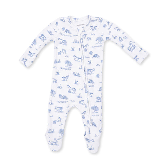 2 Way Zipper Footie- Farm Friends by Angel Dear