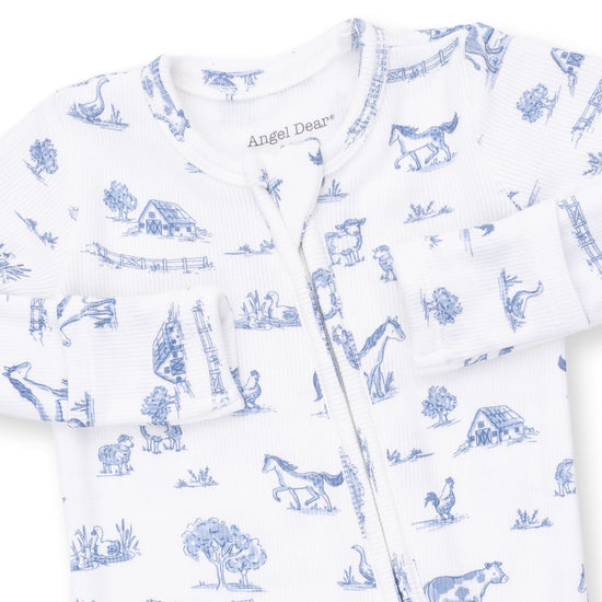 2 Way Zipper Footie- Farm Friends by Angel Dear