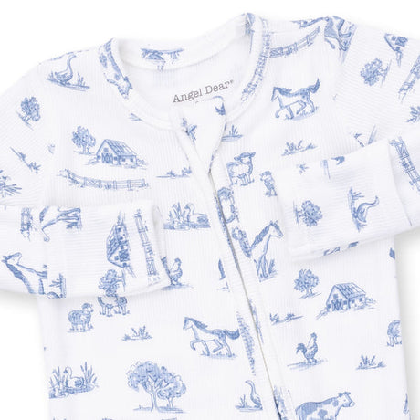 2 Way Zipper Footie- Farm Friends by Angel Dear