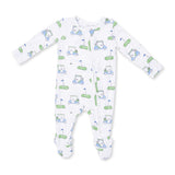 2 Way Zipper Footie- Golf Carts Blue by Angel Dear