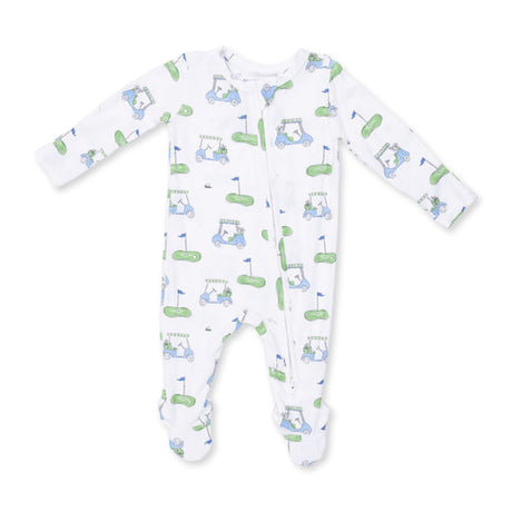 2 Way Zipper Footie- Golf Carts Blue by Angel Dear