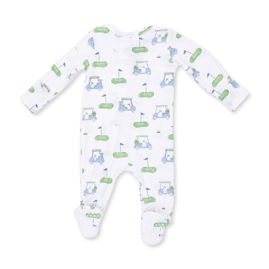 2 Way Zipper Footie- Golf Carts Blue by Angel Dear