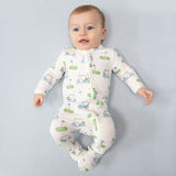 2 Way Zipper Footie- Golf Carts Blue by Angel Dear