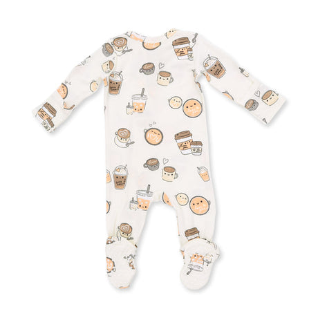 2 Way Zipper Footie- Love You A Latte by Angel Dear