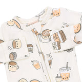 2 Way Zipper Footie- Love You A Latte by Angel Dear
