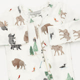 2 Way Zipper Footie- Northern Woodland Animals by Angel Dear