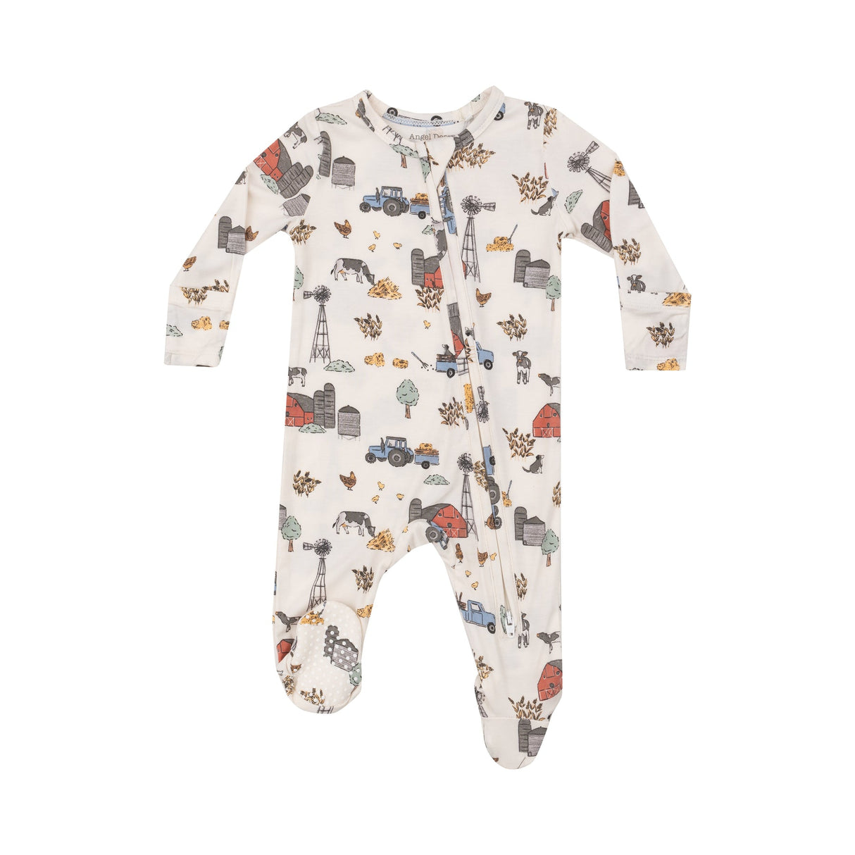 2-Way Zipper Footie - Hay Farmer Blue by Angel Dear