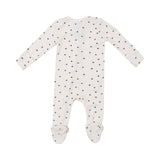 2 Way Zipper Footie - Navy Mini Dot by Angel Dear
