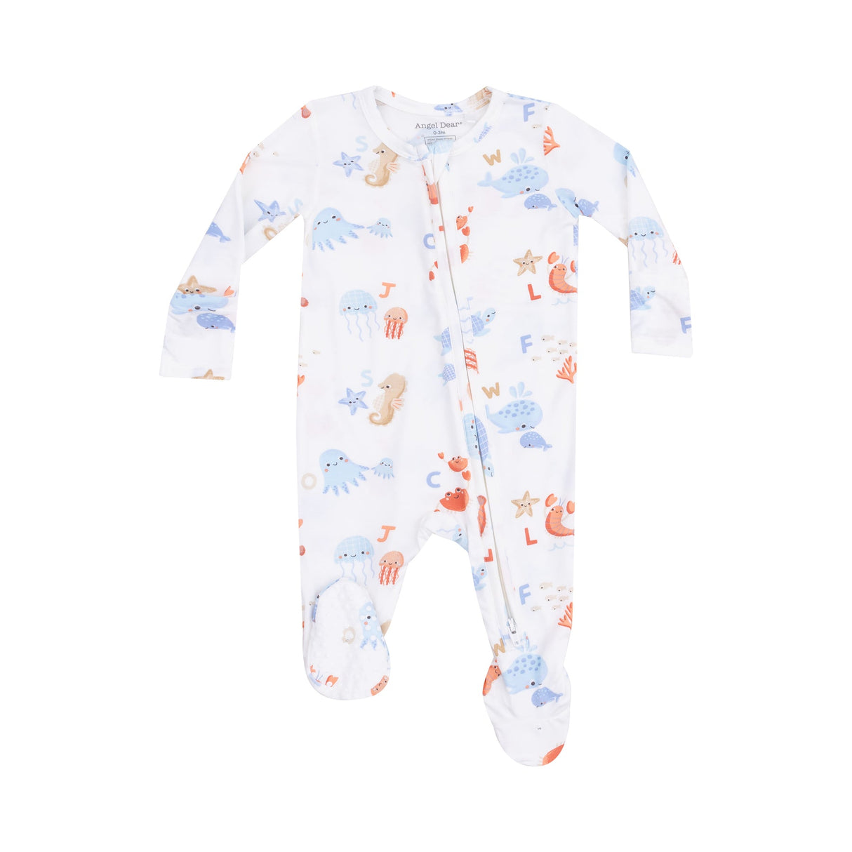 2 Way Zipper Footie - Coastal ABCs by Angel Dear