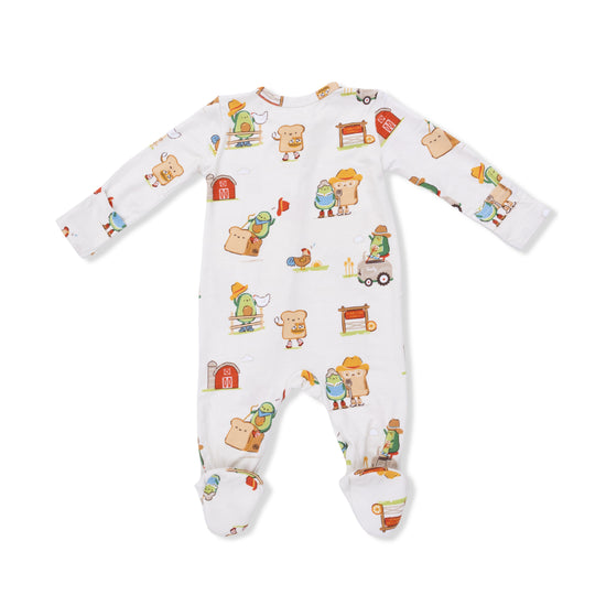 2 Way Zipper Footie- Avocado Toast by Angel Dear