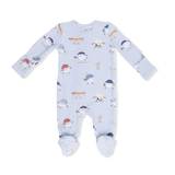 2 Way Zipper Footie- Baseballs Playing Baseball by Angel Dear