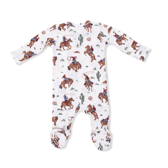 2 Way Zipper Footie- Buckaroo Western by Angel Dear