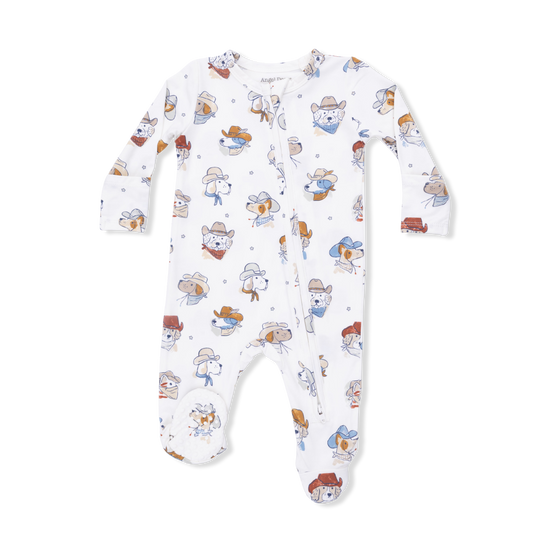 2 Way Zipper Footie- Cowdogs by Angel Dear