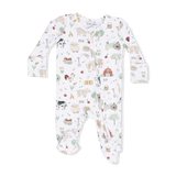 2 Way Zipper Footie- Cute Farm Animals Uni by Angel Dear