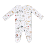 2 Way Zipper Footie- Cute Farm Animals Uni by Angel Dear
