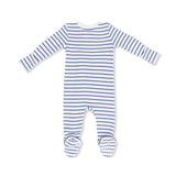 2 Way Zipper Footie- Navy Stripe by Angel Dear