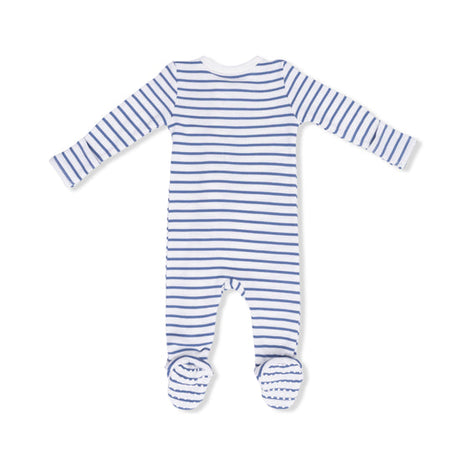 2 Way Zipper Footie- Navy Stripe by Angel Dear