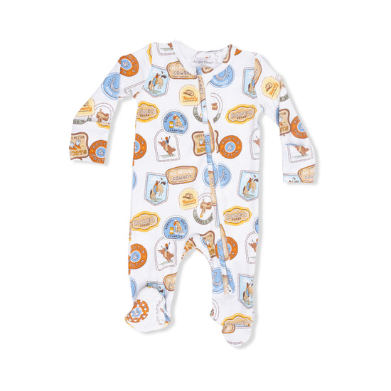 2 Way Zipper Footie- Rodeo Patches Uni by Angel Dear