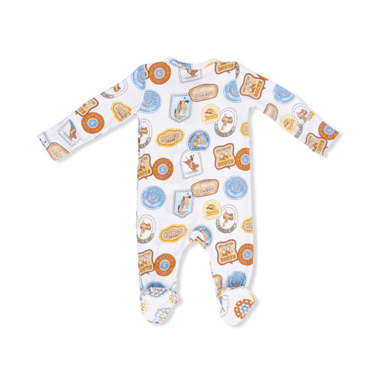 2 Way Zipper Footie- Rodeo Patches Uni by Angel Dear