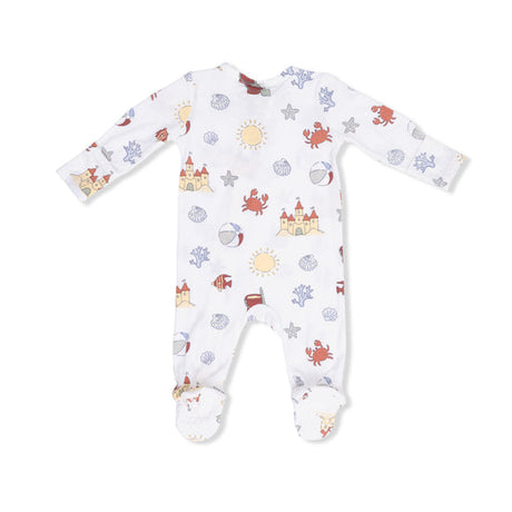 2 Way Zipper Footie- Sunny Sandcastles by Angel Dear