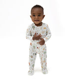 2 Way Zipper Footie- Cute Farm Animals Uni by Angel Dear