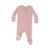 2 Way Zipper Footie - Solid Silver Pink by Angel Dear