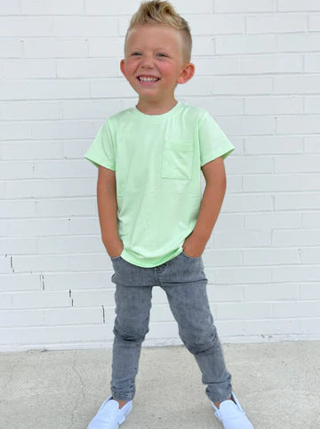 Neon Distressed Tee - Lime by Little Bipsy