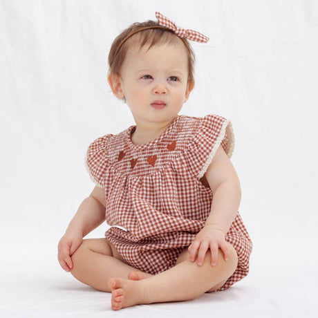Little Knot Headband || Red Gingham by Quincy Mae