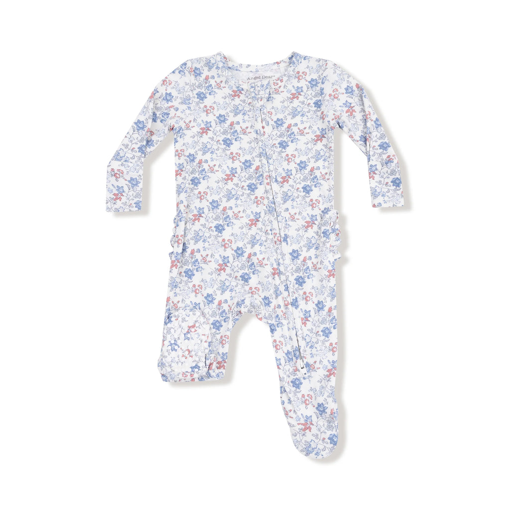 2 Way Zipper Footie- Country Girl Floral by Angel Dear