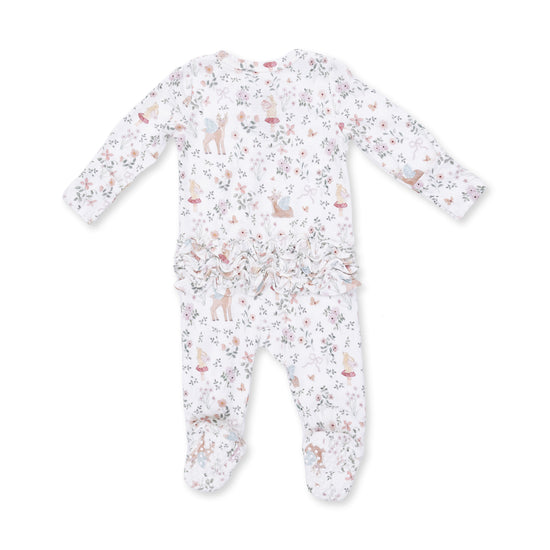 2 Way Ruffle Back Zipper Footie- Enchanted Woodland by Angel Dear