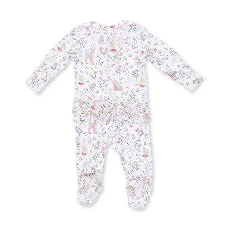2 Way Ruffle Back Zipper Footie- Enchanted Woodland by Angel Dear