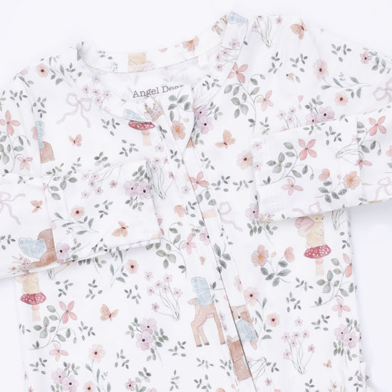 2 Way Ruffle Back Zipper Footie- Enchanted Woodland by Angel Dear