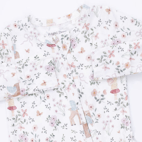 2 Way Ruffle Back Zipper Footie- Enchanted Woodland by Angel Dear