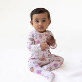 2 Way Ruffle Back Zipper Footie- Football Cheer by Angel Dear