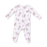 2 Way Ruffle Back Zipper Footie- I Love Horses by Angel Dear