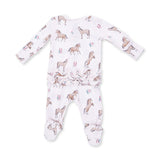 2 Way Ruffle Back Zipper Footie- I Love Horses by Angel Dear
