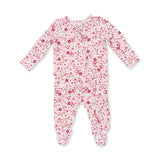 2 Way Ruffle Back Zipper Footie- Serene Floral by Angel Dear