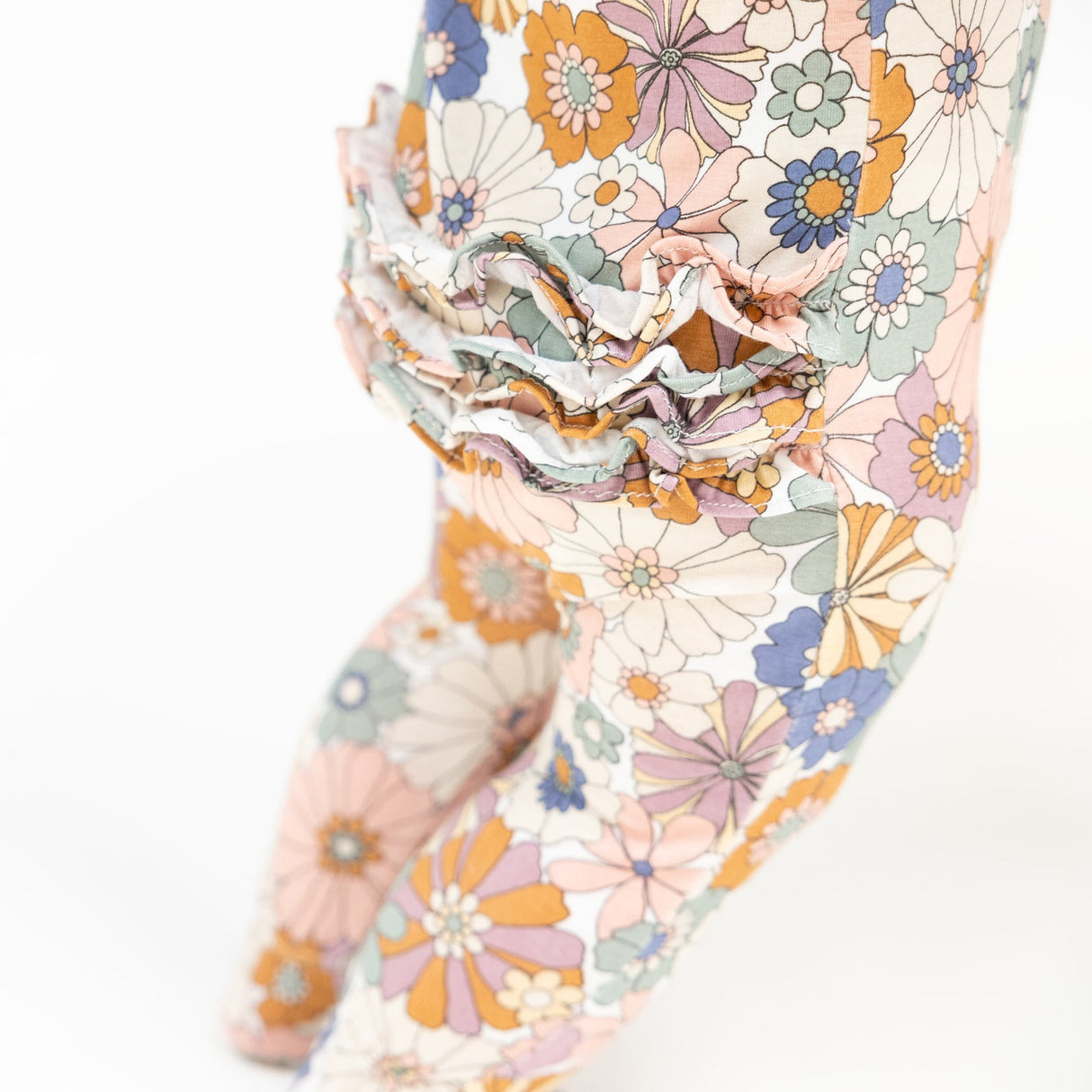 2 Way Zipper Ruffle Back Footie - Brighton Floral by Angel Dear