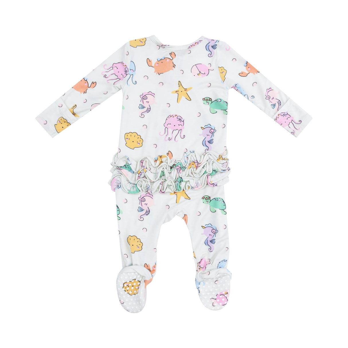 2 Way Zipper Ruffle Back Footie - Cute Sea Creatures by Angel Dear