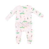 2 Way Zipper Ruffle Back Footie - Golf Things Pink by Angel Dear