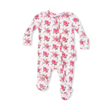 2 Way Ruffle Back Zipper Footie- Elegant Roses by Angel Dear