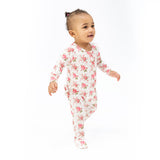 2 Way Ruffle Back Zipper Footie- Elegant Roses by Angel Dear