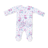 2 Way Ruffle Back Zipper Footie- Golf Carts & Flowers by Angel Dear